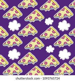 Pizza pop art background