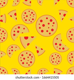 pizza pop art sameless pattern