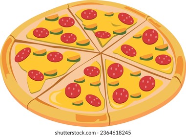 Pizza is a popular Italian dish consisting of a round, flat dough base typically topped with tomato sauce, cheese, and a variety of delicious toppings such as pepperoni, mushrooms, onions, and peppers