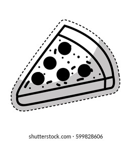 pizza portion isolated icon vector illustration design