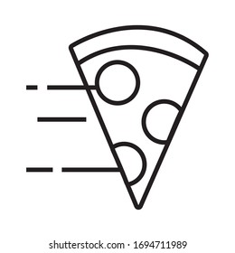 pizza portion line style icon vector illustration design