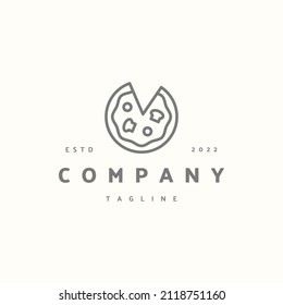 Pizza premium icon sign symbol. Hipster vintage logo design vector illustration