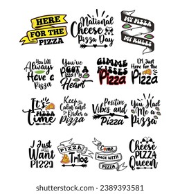 Pizza quote typography design  
for t-shirt, cards, frame artwork, bags, mugs, stickers, tumblers, phone cases, print etc.