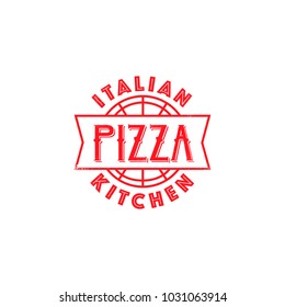 Pizza restaurant classic logo design. Italian cafe modern vector symbol