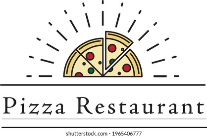 pizza restaurant icon style illustration