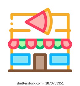 Pizza Restaurant Icon Vector. Outline Pizza Restaurant Sign. Isolated Contour Symbol Illustration