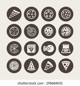 Pizza restaurant icons