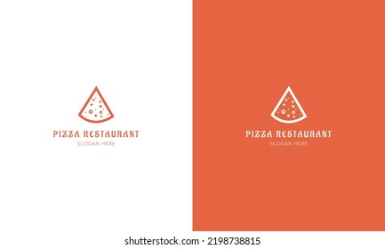 Diseño vectorial del logotipo del restaurante Pizza Plantilla, diseño minimalista del logotipo del restaurante