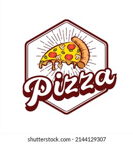 Pizza Restaurant Logo Food Vector Illustration Stock Vector (Royalty ...