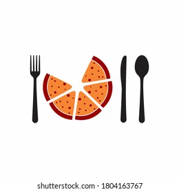 Pizza Restaurant logo template vector.Suitable for your business.Comfortable and delicious.Stock illustration
