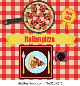 Pizza for restaurant menu.