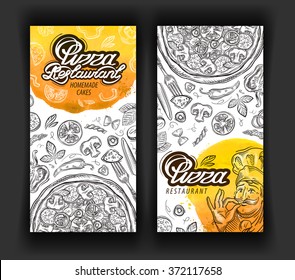 pizza restaurant vector logo design template. eatery, diner or cuisine icons