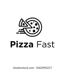 pizza restaurant vector logo. white background