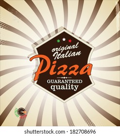 Pizza retro background