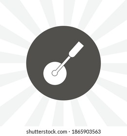 Pizza roll knife isolated vector icon. food design element