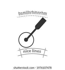 Pizza roll knife simple vector icon. Pizza roll knife simple vector icon. Pizza roll knife simple vector icon. 