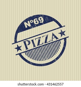 Pizza rubber grunge seal