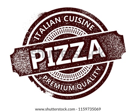 Pizza Rubber Stamp