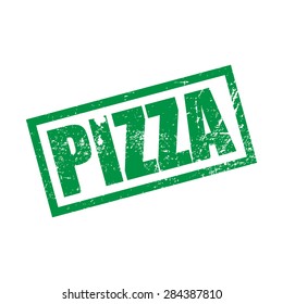 Pizza, rubber stamp grunge effect, vector illustration