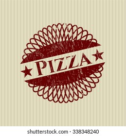 Sello de caucho Pizza con textura gruesa