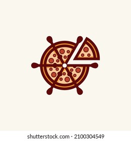 PIZZA RUDDER LOGO TEMPLATE VECTOR