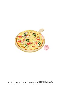 Pizza with sausage