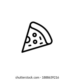 pizza sausage vector line icon