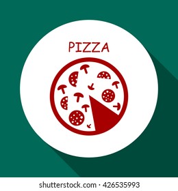 Pizza scoring .Vector icon.