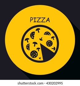 Pizza scoring .Vector icon.