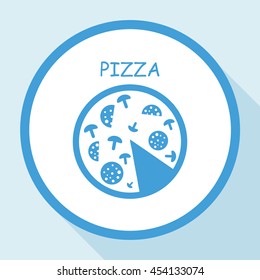 Pizza scoring .Vector icon.