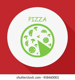 Pizza scoring .Vector icon.
