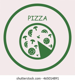 Pizza scoring .Vector icon.