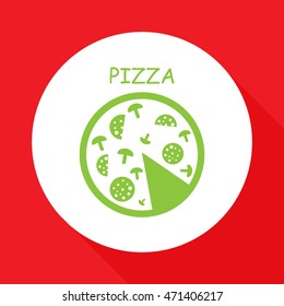 Pizza scoring .Vector icon.