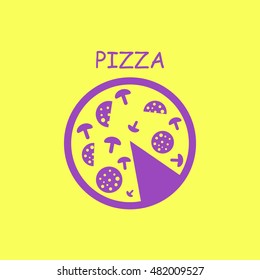 Pizza scoring .Vector icon.
