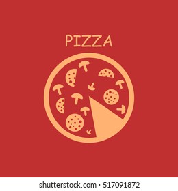 Pizza scoring .Vector icon.