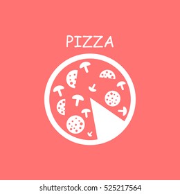 Pizza scoring .Vector icon.