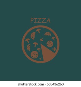 Pizza scoring .Vector icon.