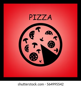 Pizza scoring .Vector icon.