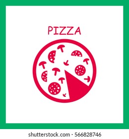 Pizza scoring .Vector icon.
