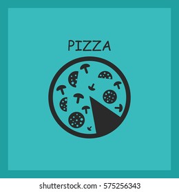 Pizza scoring .Vector icon.