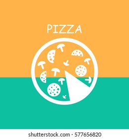 Pizza scoring .Vector icon.