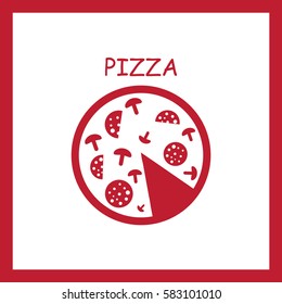 Pizza scoring .Vector icon.