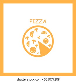 Pizza scoring .Vector icon.