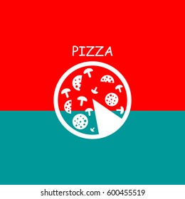 Pizza scoring .Vector icon.