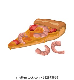 pizza seafood shrimp slice