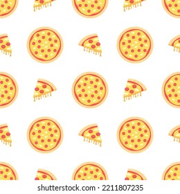 Pizza seamles pattern background design
