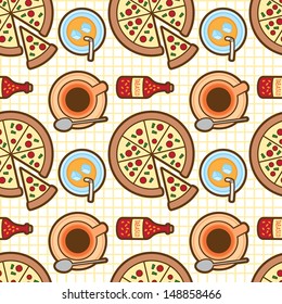 pizza seamless background