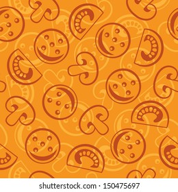 Pizza seamless background