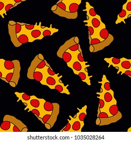 Pizza Seamless Doodle Pattern