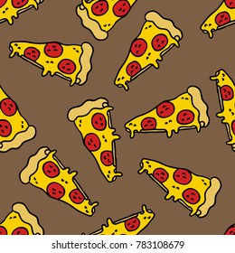 Pizza Seamless Doodle Pattern